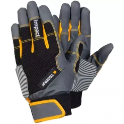 Tegera 9185 Schlagschutz Handschuhe, Grau/Schwarz/Gelb, Zubehör & Sicherheit