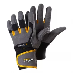 Tegera 9295 Arbeitshandschuhe Mit Handgelenkstütze, Grau/Schwarz/Gelb, Zubehör & Sicherheit