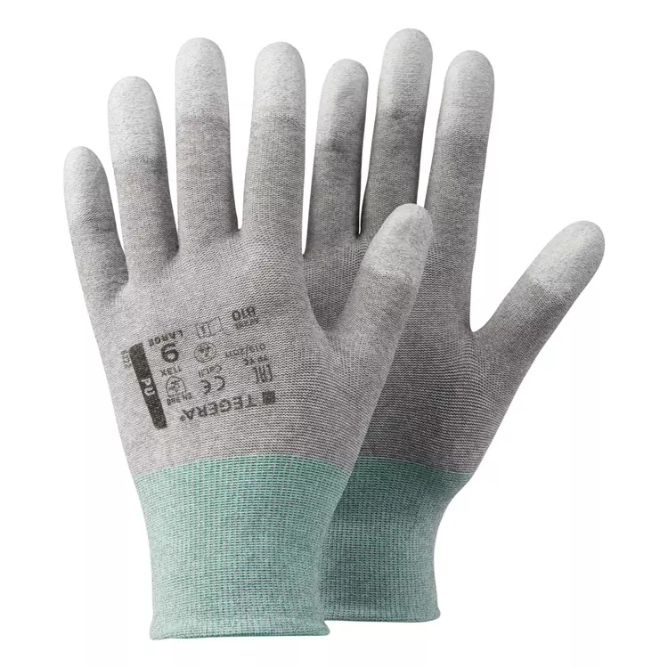 Tegera 810 ESD Arbeitshandschuhe, Grau/Grün, Zubehör & Sicherheit