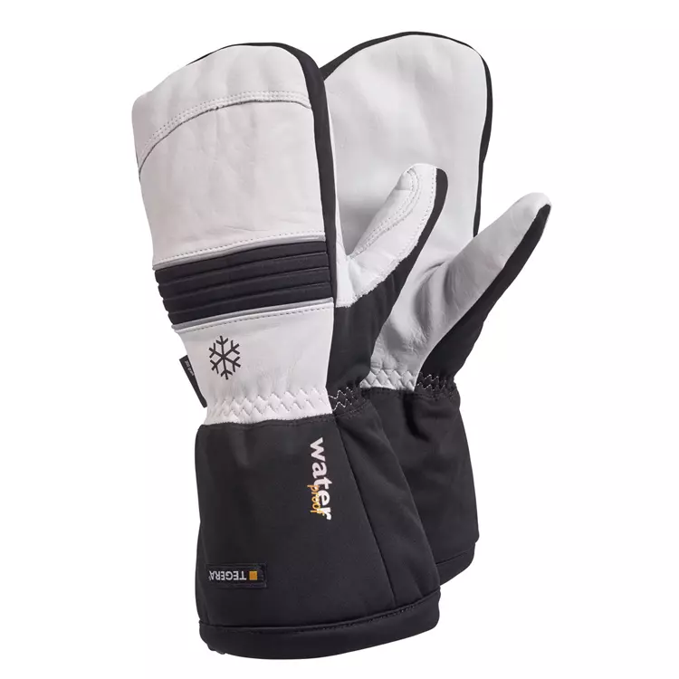 Tegera 191 Lederhandschuhe, Warm Gefüttert, Schwarz/Weiß, Herren