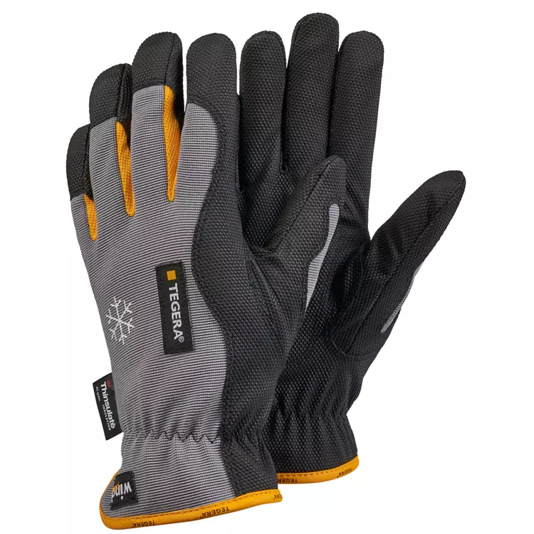 Tegera 9127 Winter-Arbeitshandschuhe, Grau/Schwarz, Herren